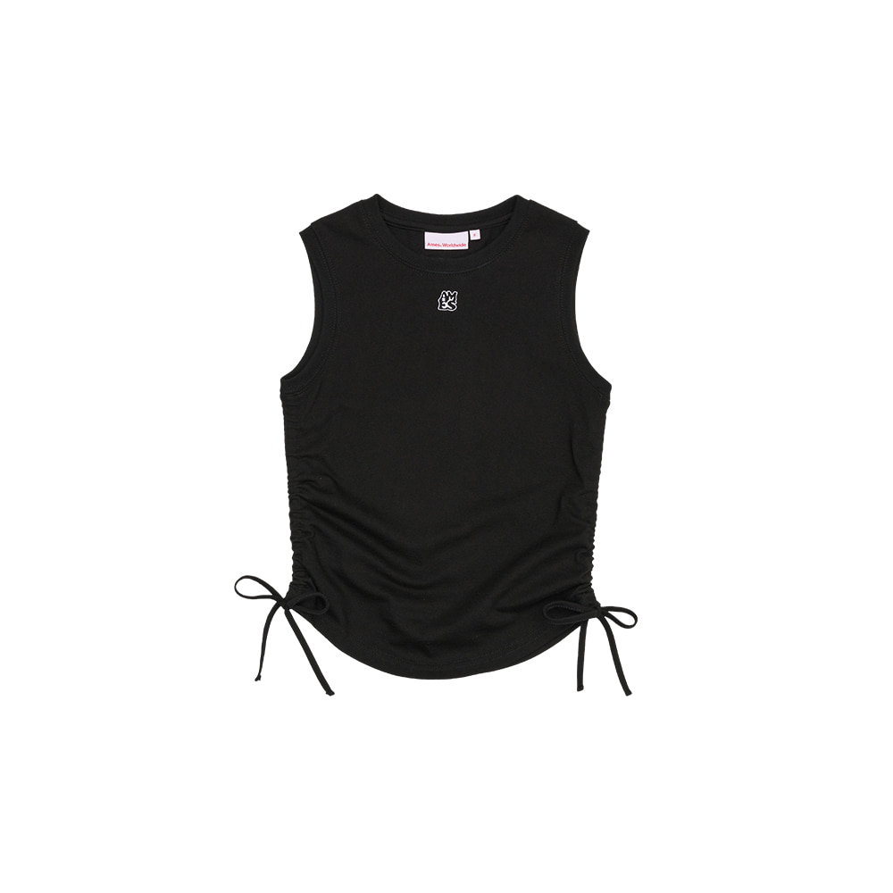 BASIC SMALL LOGO SLEEVELESS TEE BLACK