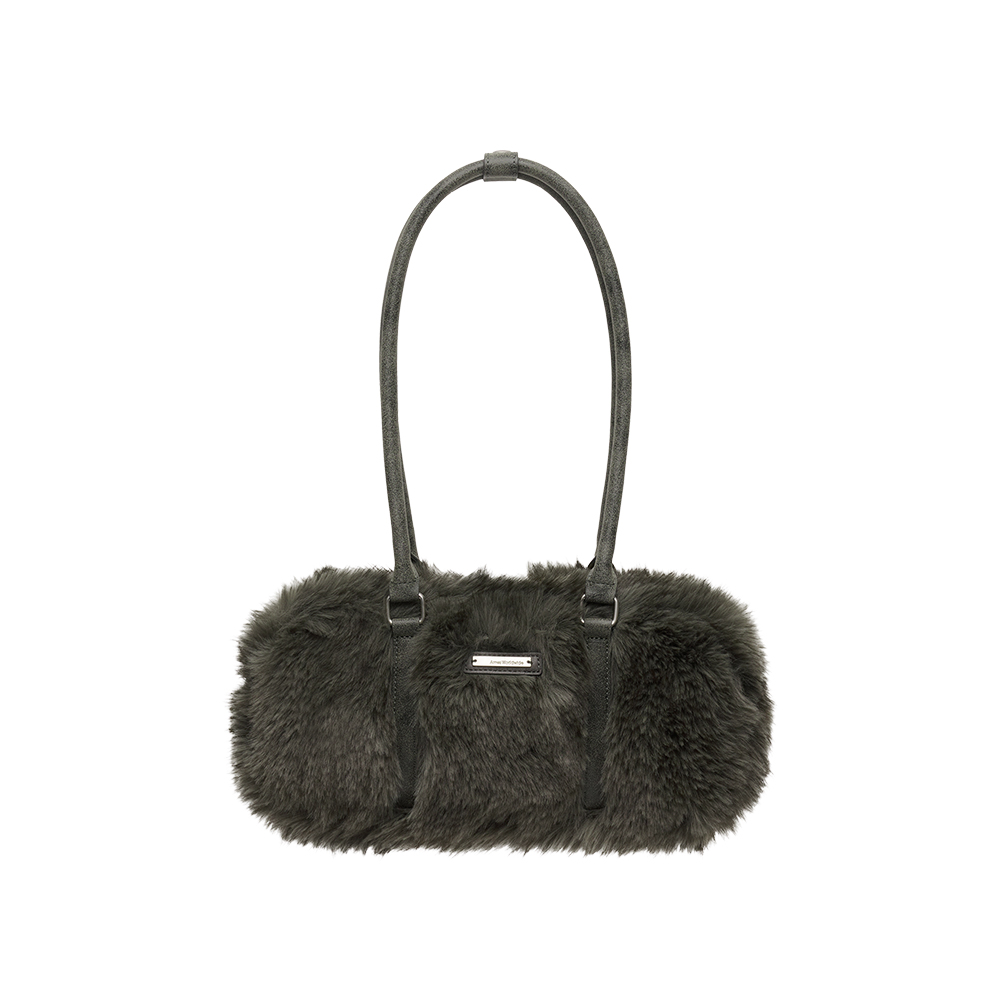 AMES FUR SHOULDER BAG CHARCOAL