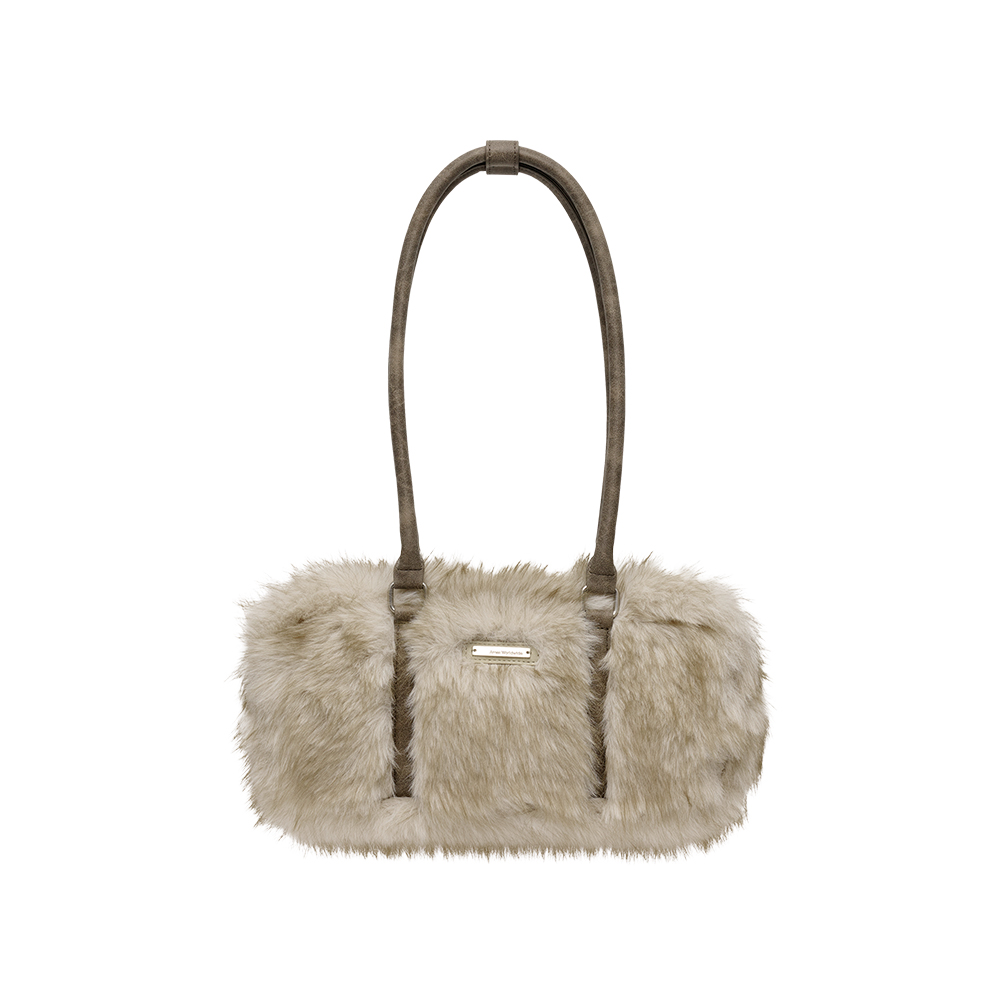 AMES FUR SHOULDER BAG IVORY