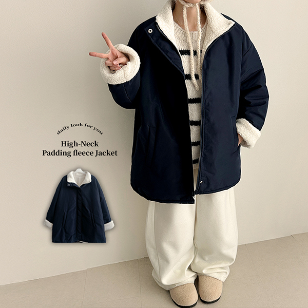 3 color)ハイネックボアオーバーサイズダウン | ファッション通販