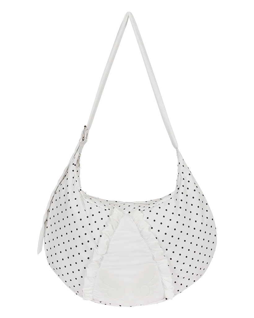 Angel Ruffle Big Dot Bag White