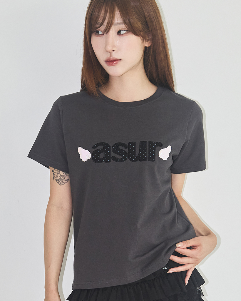 Signature Angel Fit T-Shirt Charcoal
