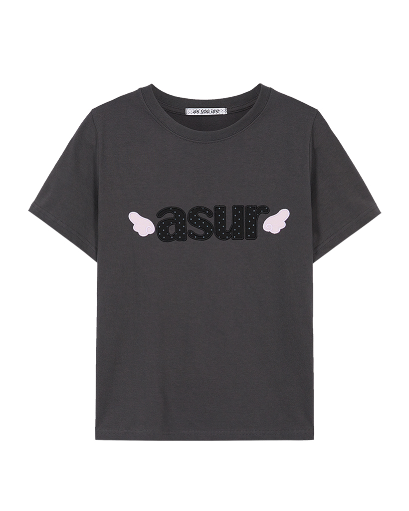 Signature Angel Fit T-Shirt Charcoal | ファッション通販