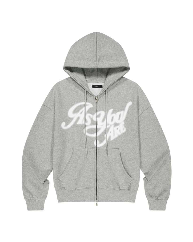 AYA BIG LOGO HOOD ZIP-UP MELANGE