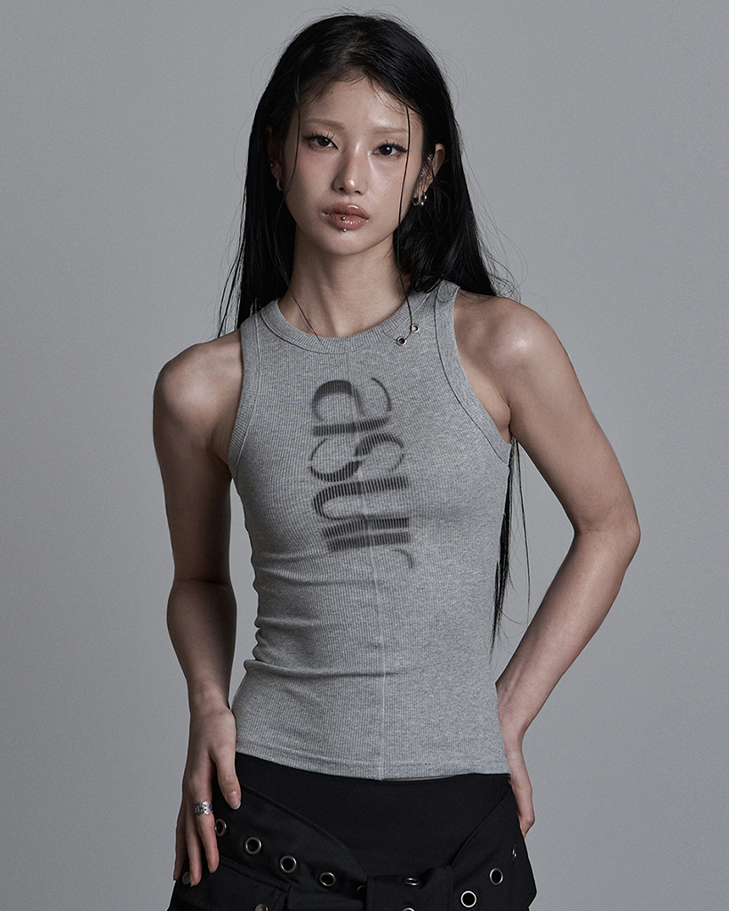 SEWING TURN LOGO SLEEVELESS MELANGE