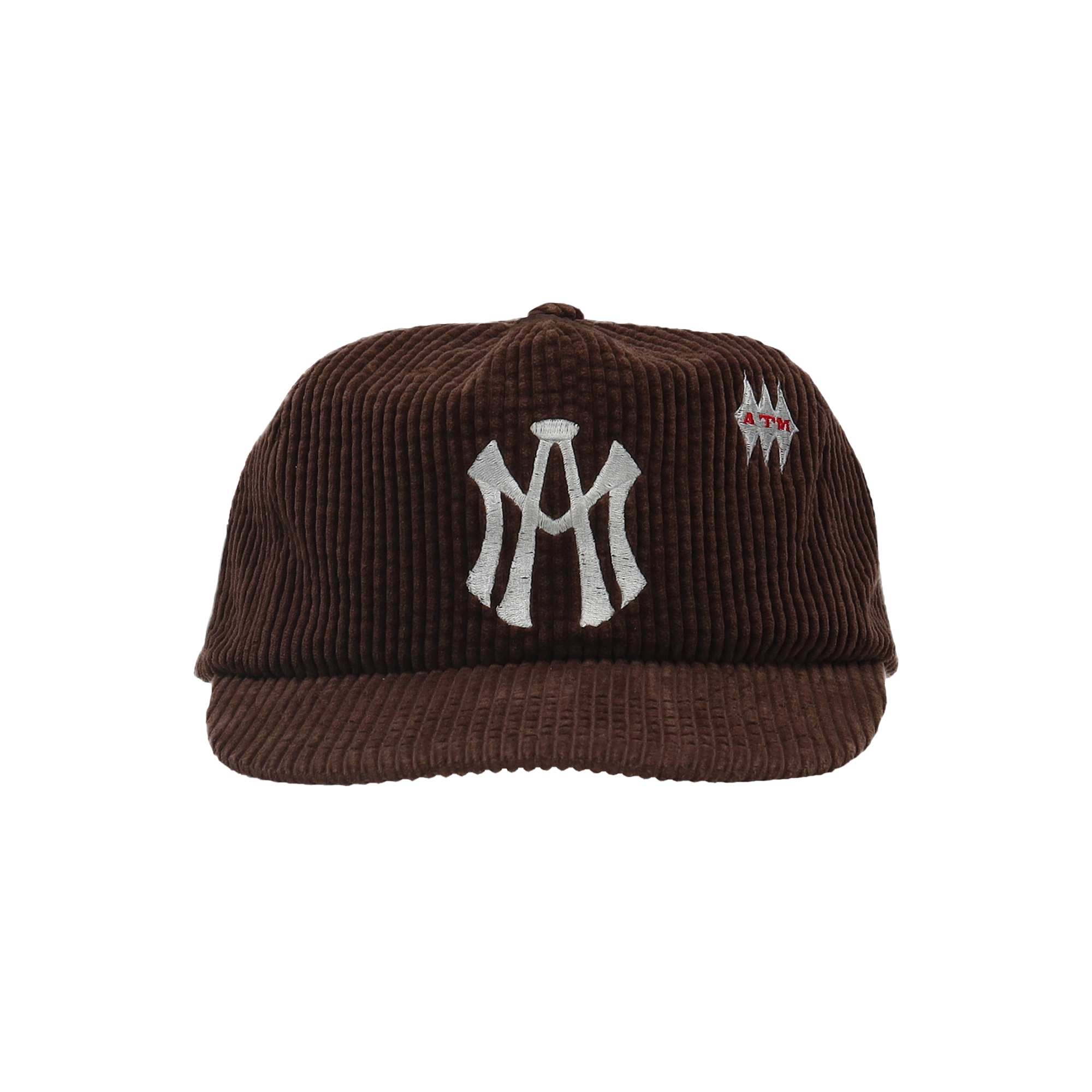 ATM LOGO CORDUROY BALL CAP BROWN