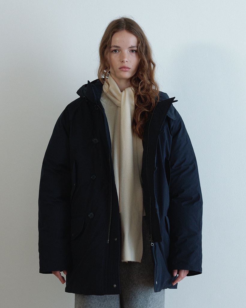 [3rd] Down Hooded Parka Jacket_Navy