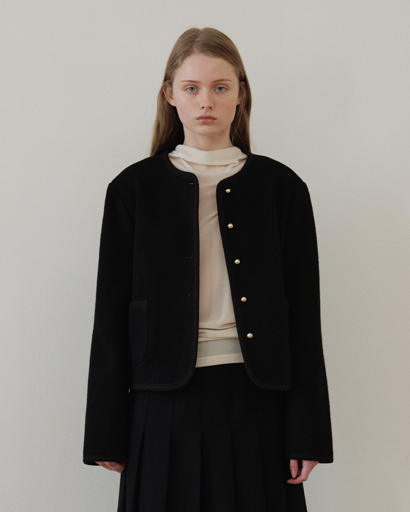 [2nd]Light Wool Blend Jacket-Cardigan