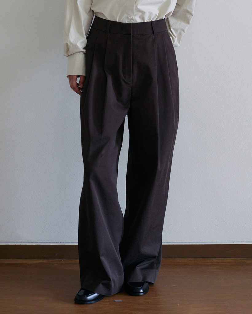 [5th] Two-Tuck Chino Trousers_Charcoal