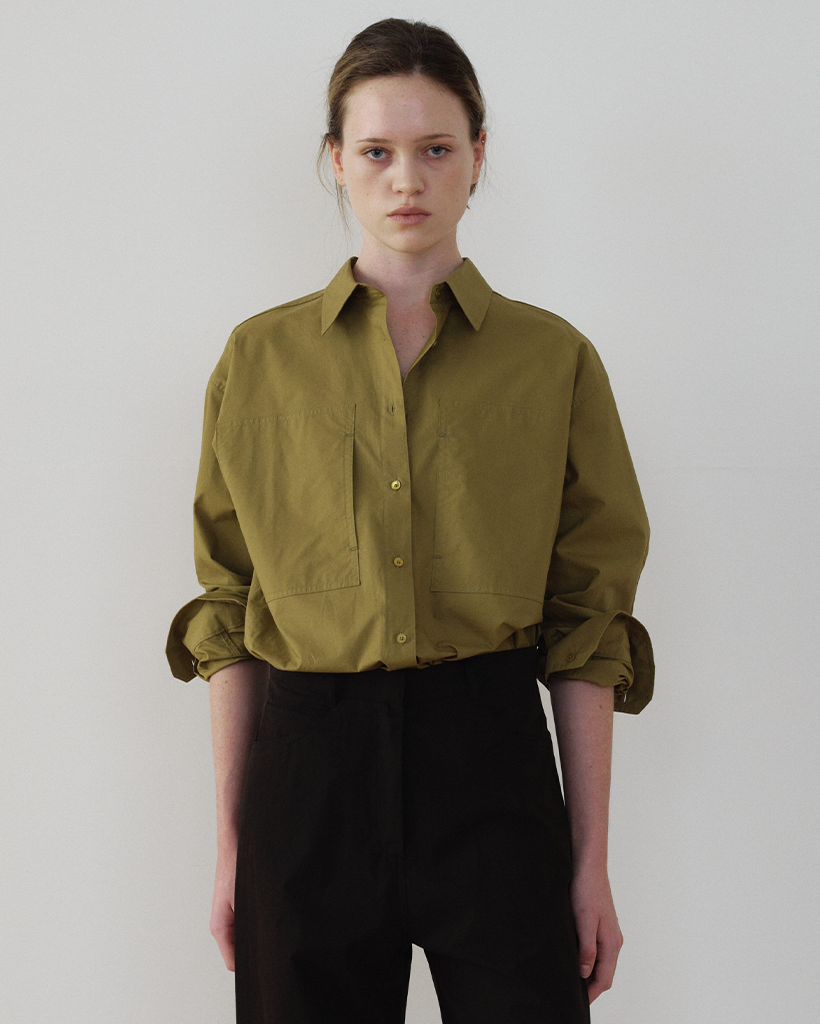 Wide Pocket Shirt_Olive
