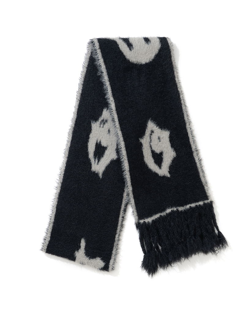Abyss Eyes Mohair Muffler - Black