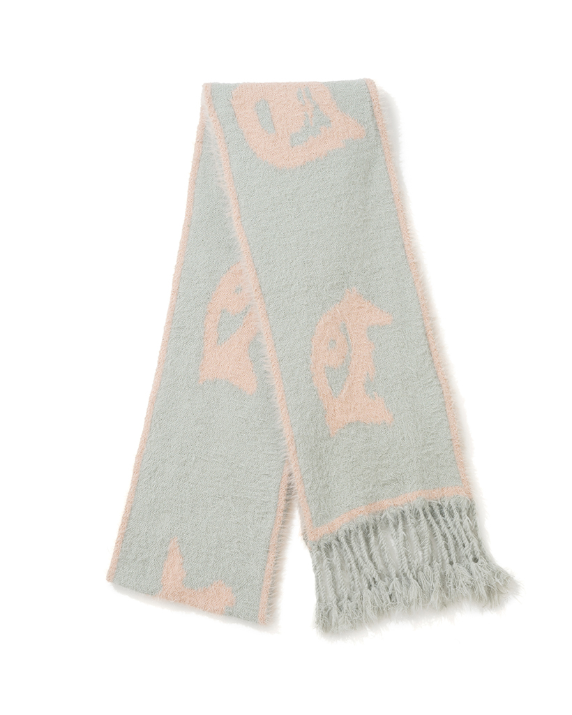 Abyss Eyes Mohair Muffler - Mint