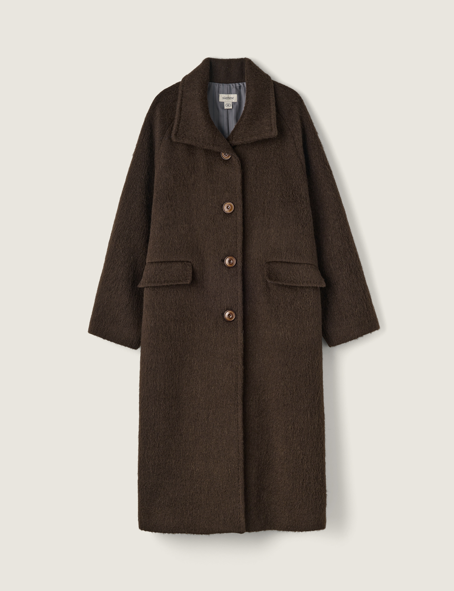 Alpaca Stitch Coat (Brown)