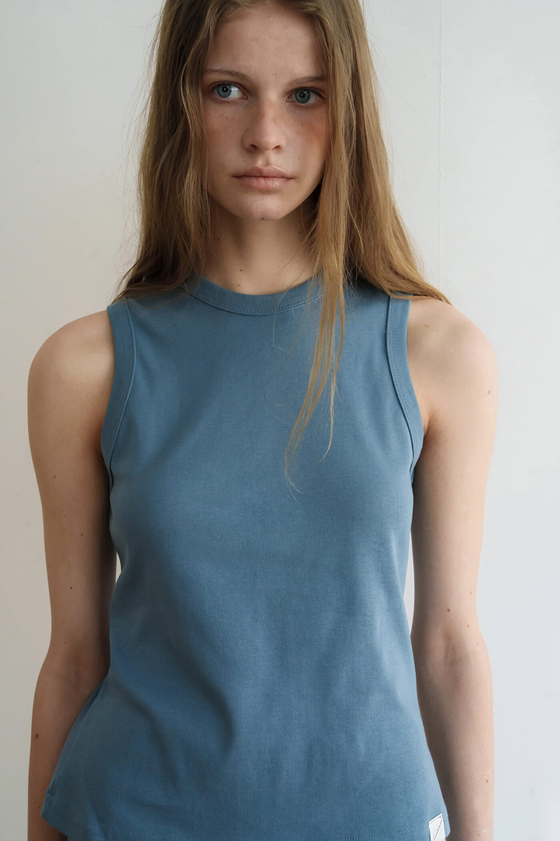 Alsu Cotton Sleeveless Blue