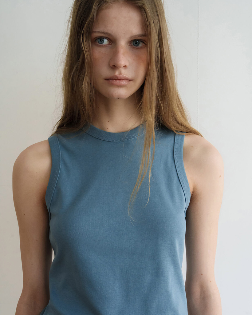 Alsu Cotton Sleeveless Blue