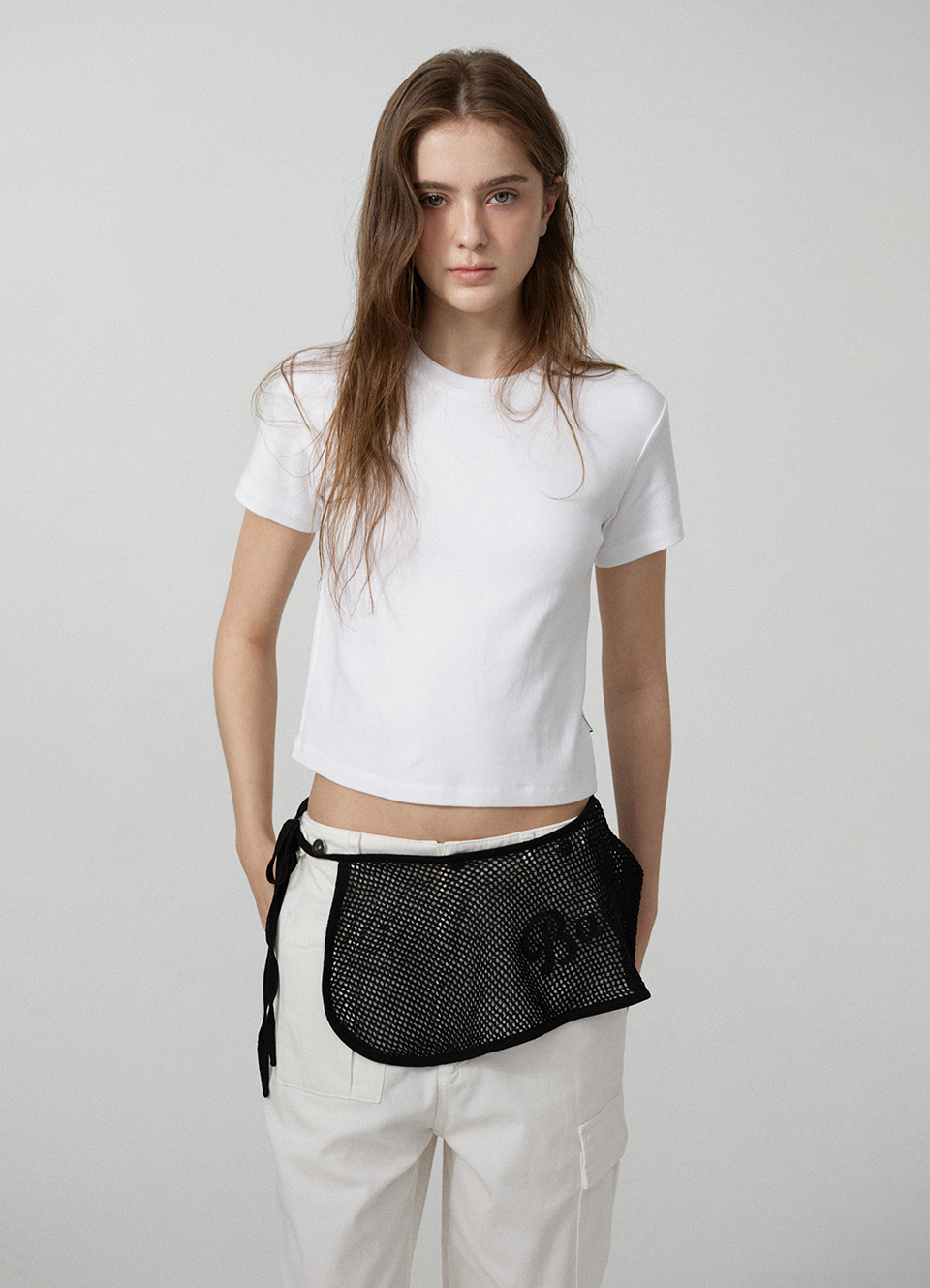 Anne Punching Layerd Wrap Knit_Black
