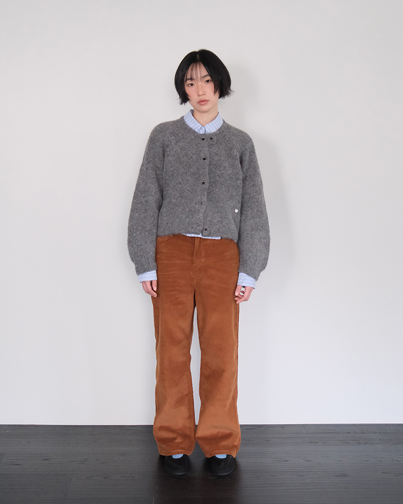 moui Cloud alpaca knit cardigan (D/GREY)