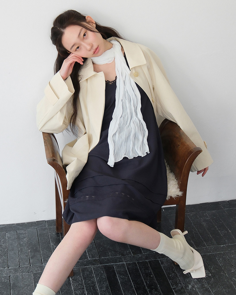 moui Pleats scarf (2 color)