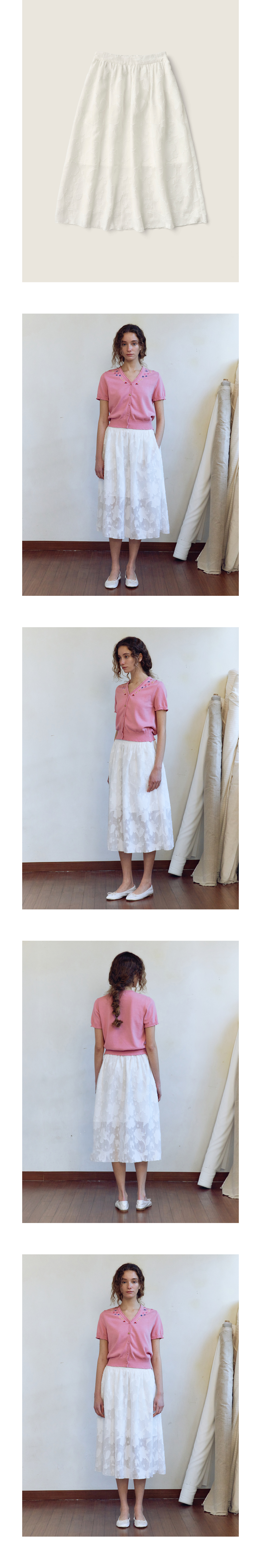 Audrey Full Skirt (White) | ファッション通販サイト NUGU