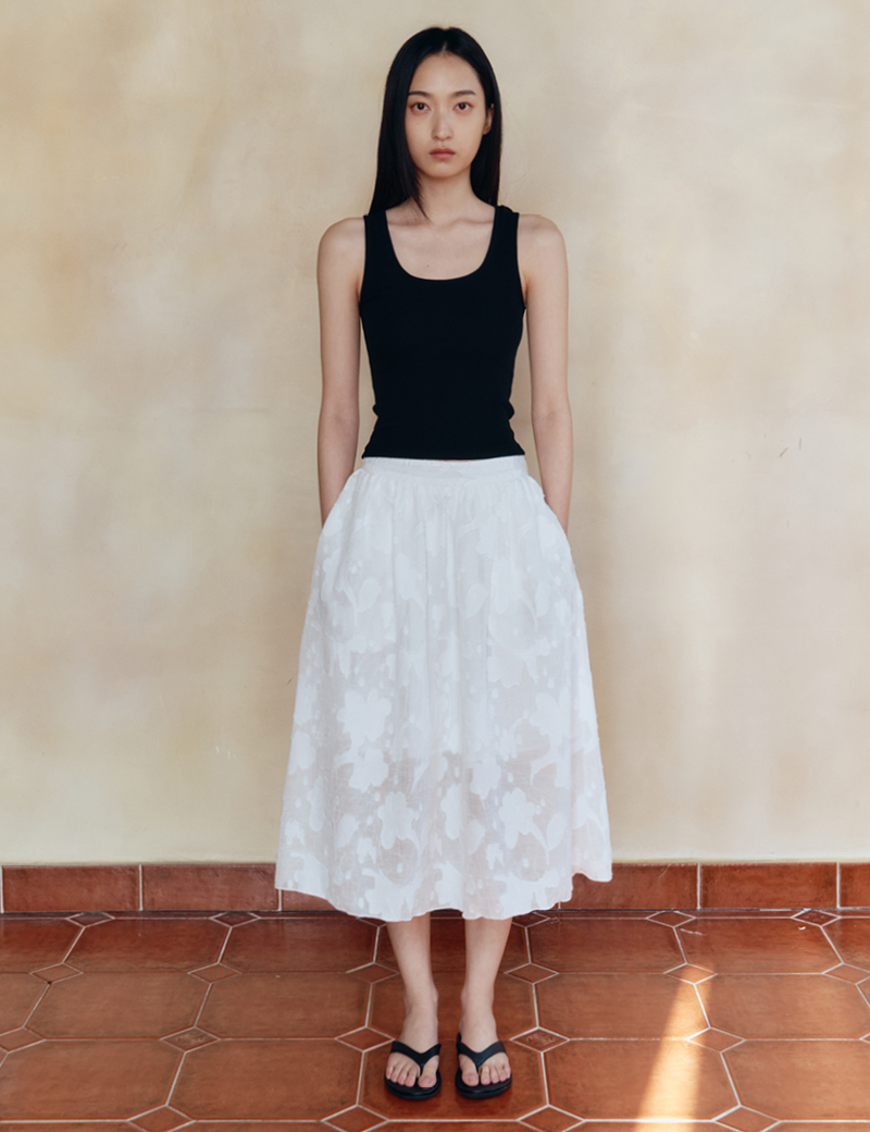 Audrey Full Skirt (White) | ファッション通販サイト NUGU