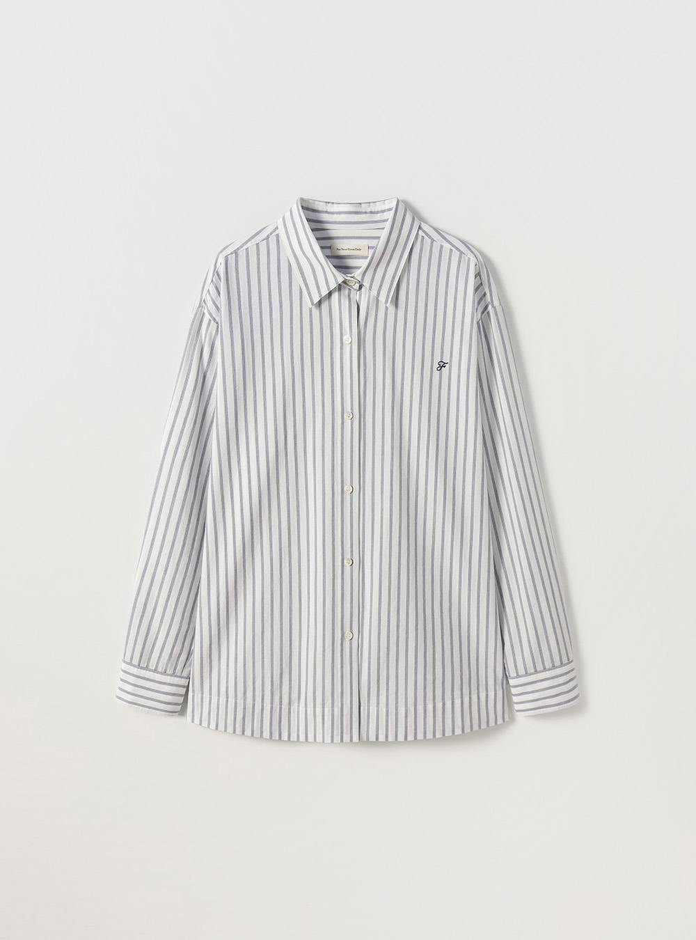 Aven Cotton Stripe Shirts (White) | ファッション通販サイト NUGU