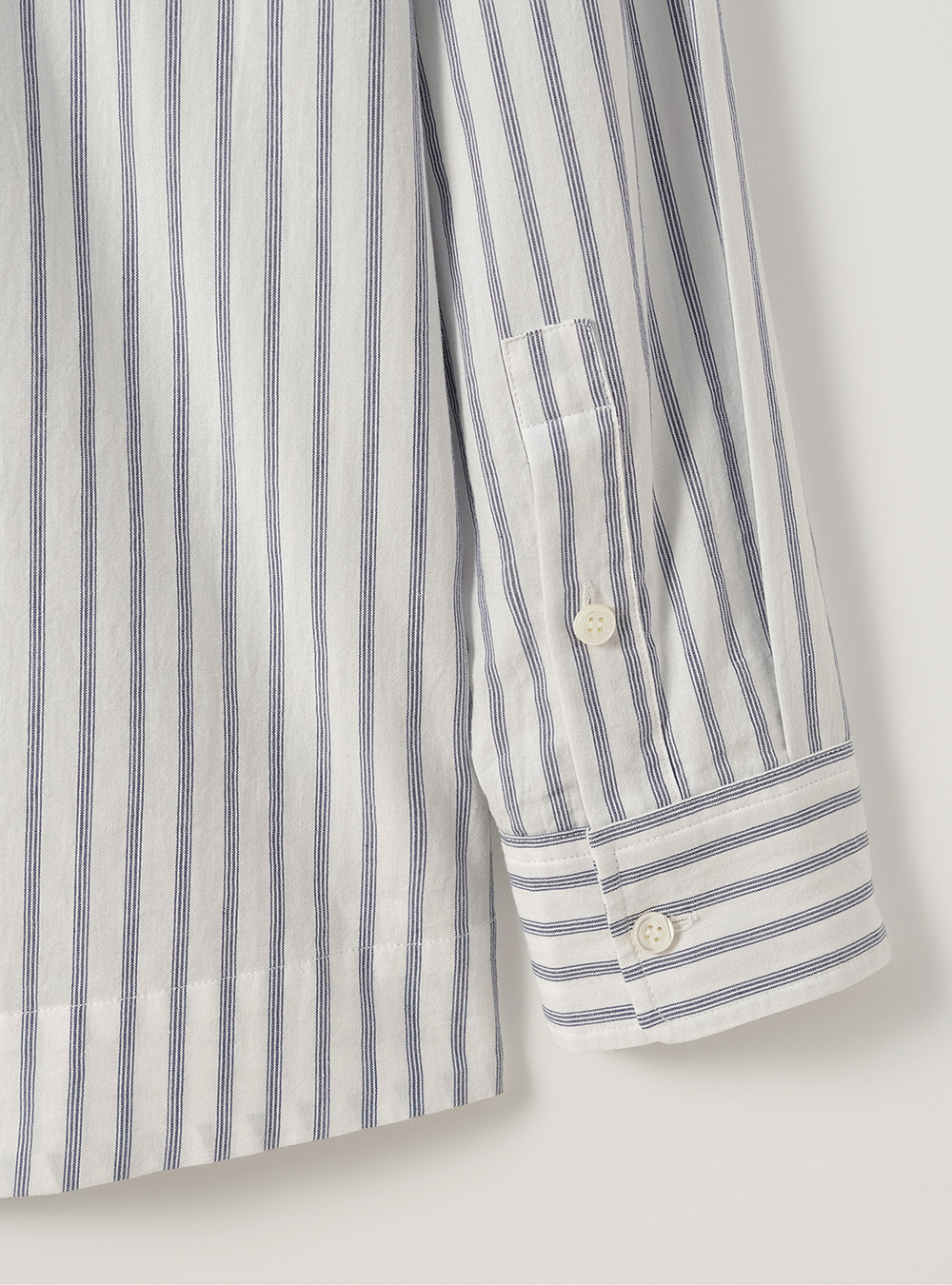 Aven Cotton Stripe Shirts (White) | ファッション通販サイト NUGU
