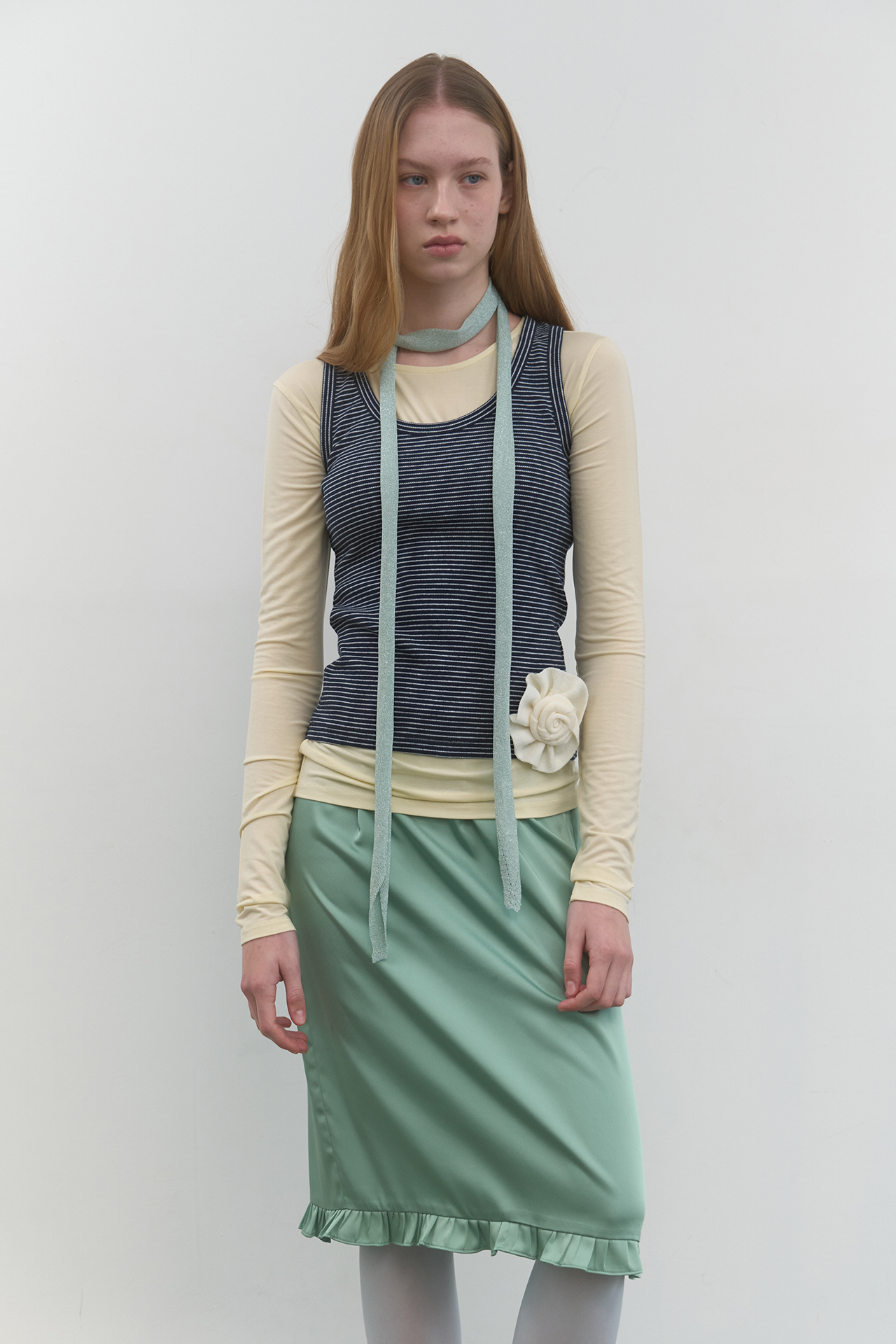 BASIC BOAT NECK TOP_YELLOW