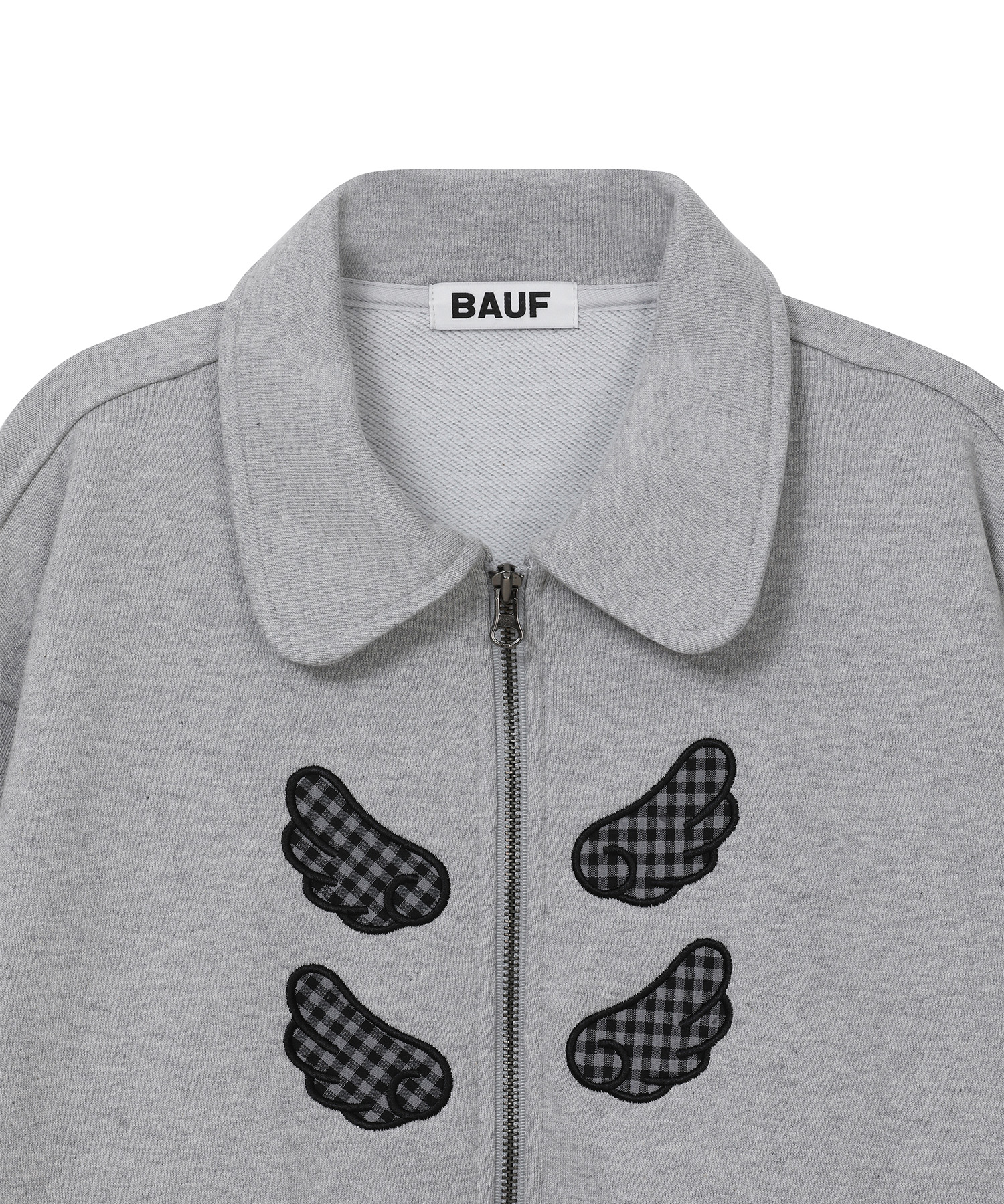 Influencer pick] エンジェル カラー ハーフジップ ジャケット [グレー