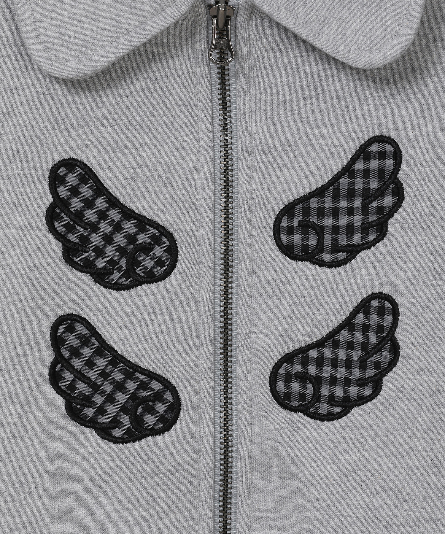 Influencer pick] エンジェル カラー ハーフジップ ジャケット [グレー