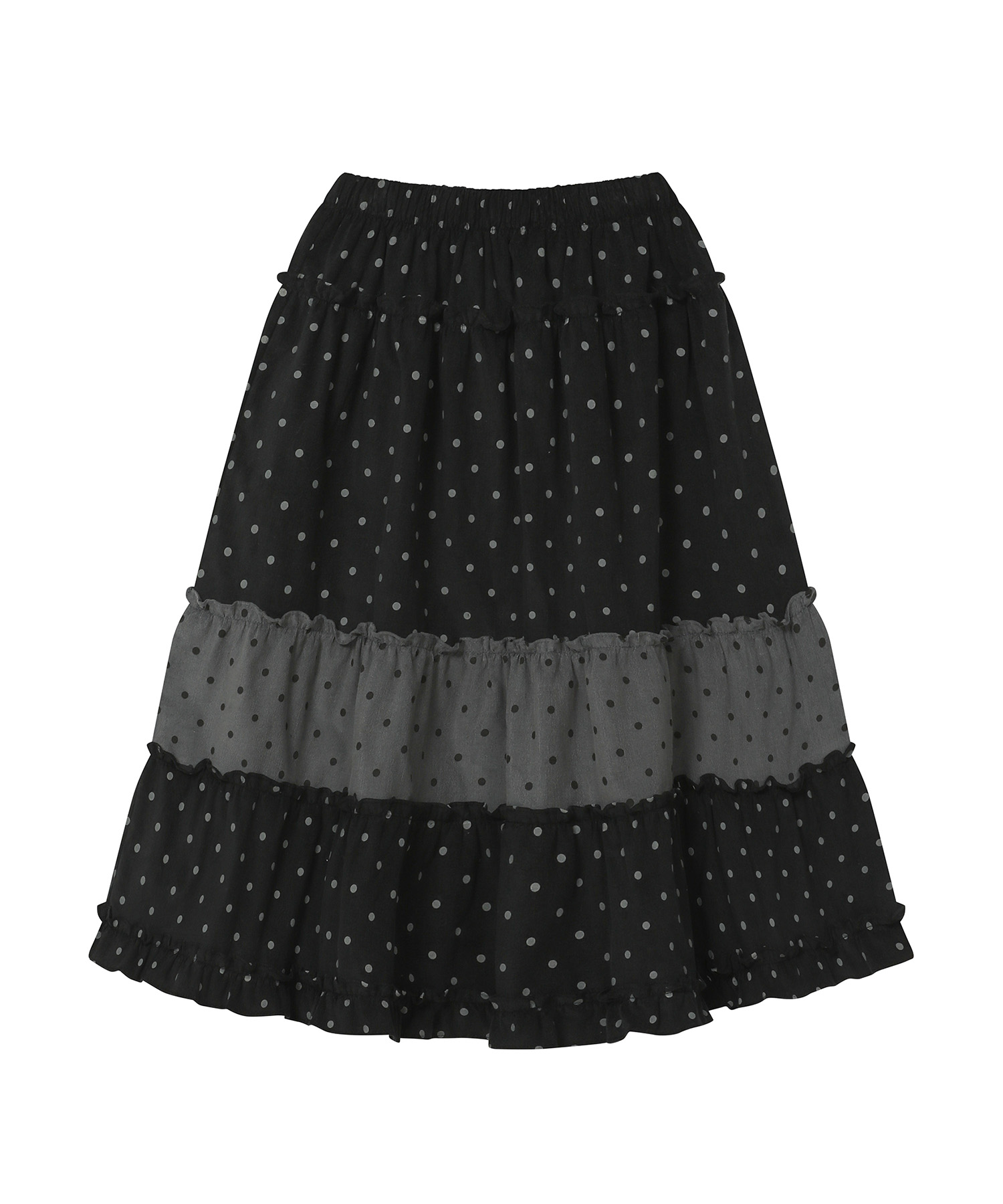ヴィンテージ フリル スカート [ドットブラック] | ファッション