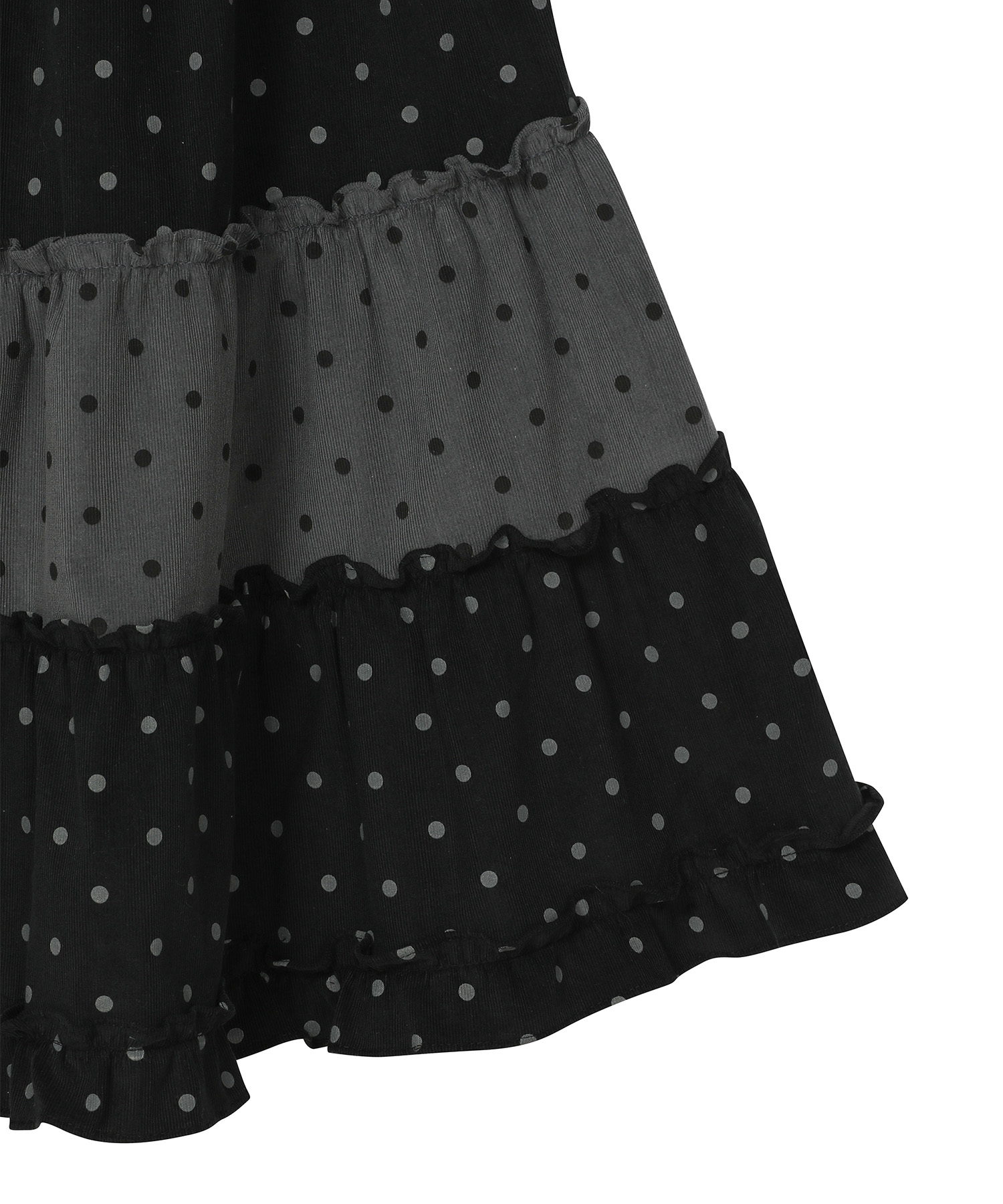 USU GALLERY ユーエスユー　バックフリルスカート ブラック USU GALLERY ユーエスユー バックフリルスカート ブラック