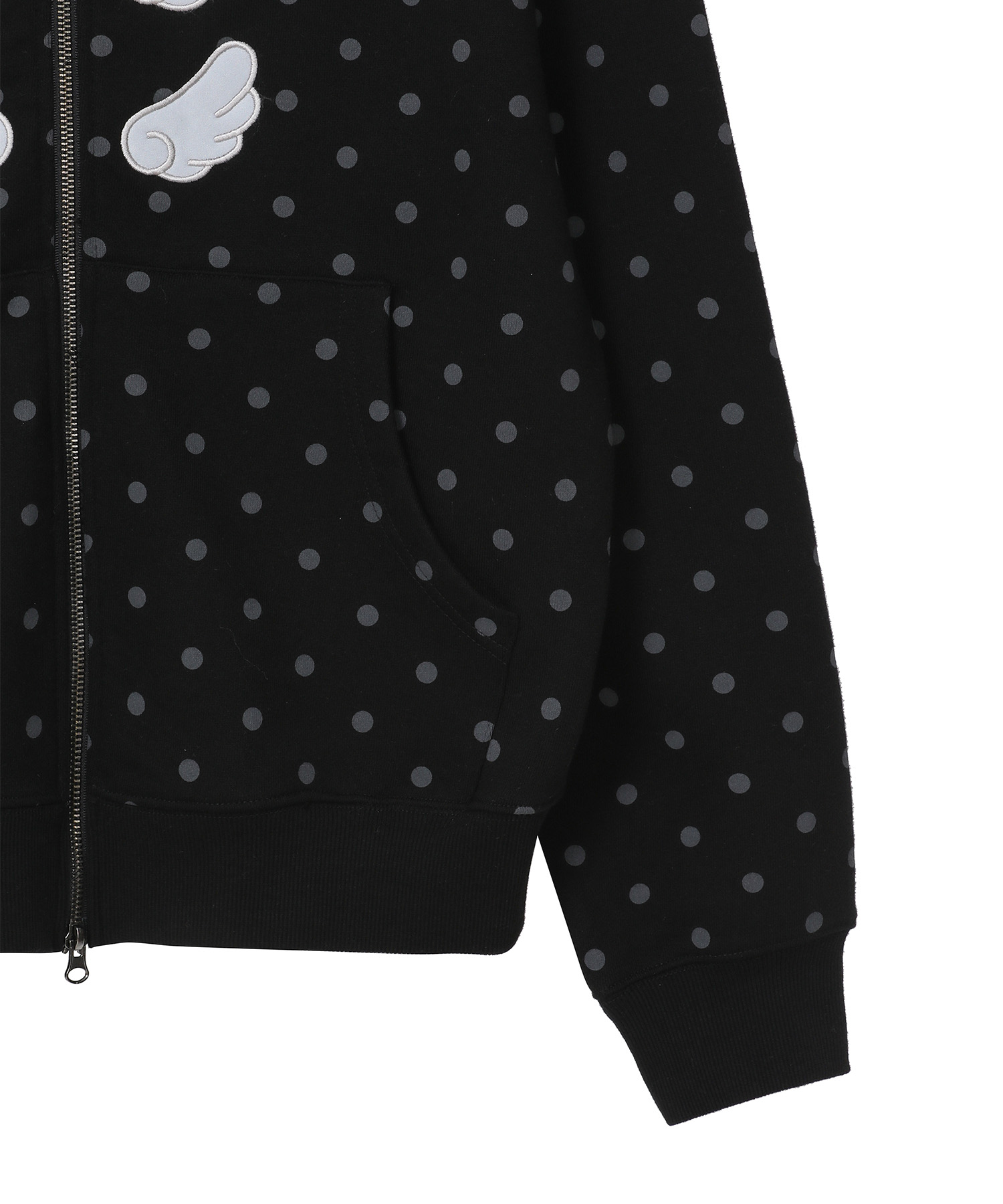 エンジェル フード ハーフジップ [ドットブラック