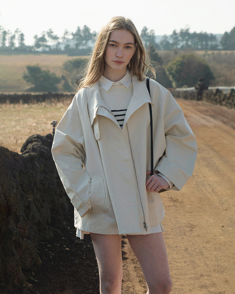 Baylin Cape Trench Coat_Ivory | ファッション通販サイト NUGU