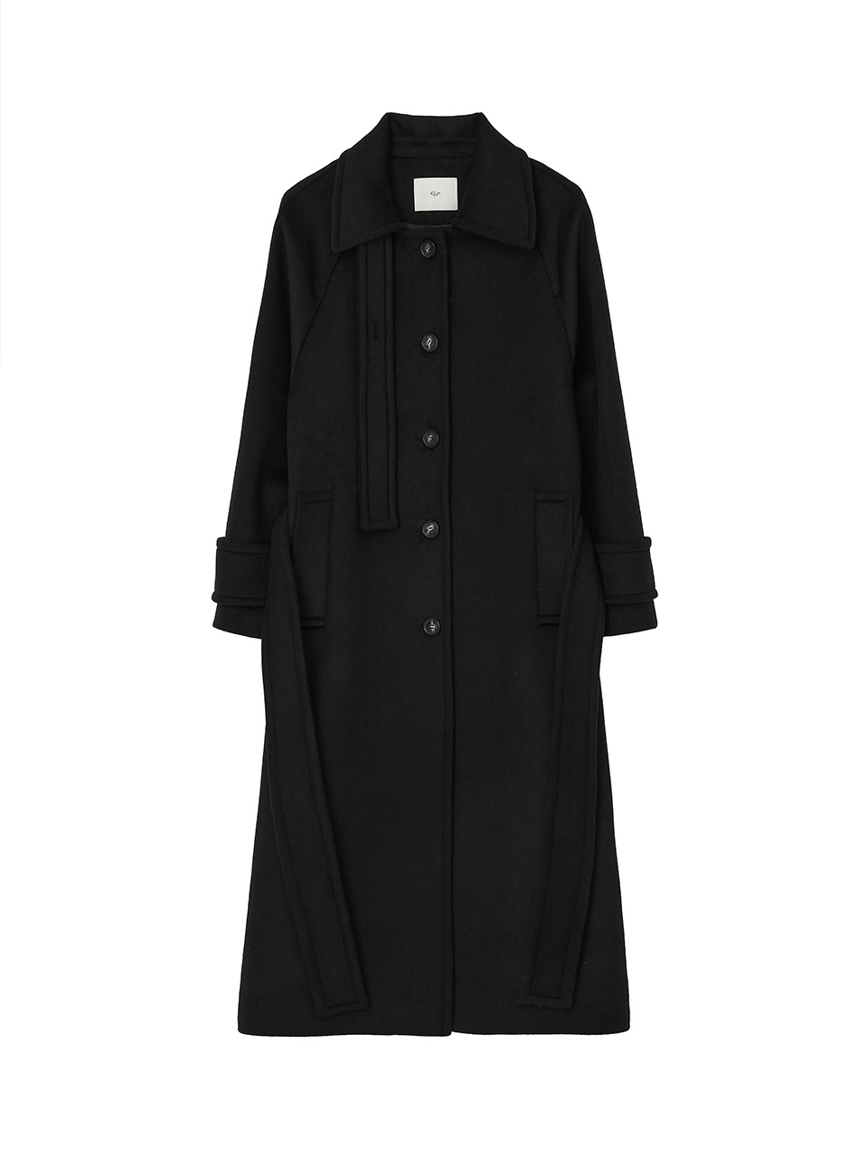Wool Balmacaan Coat Black | ファッション通販サイト NUGU