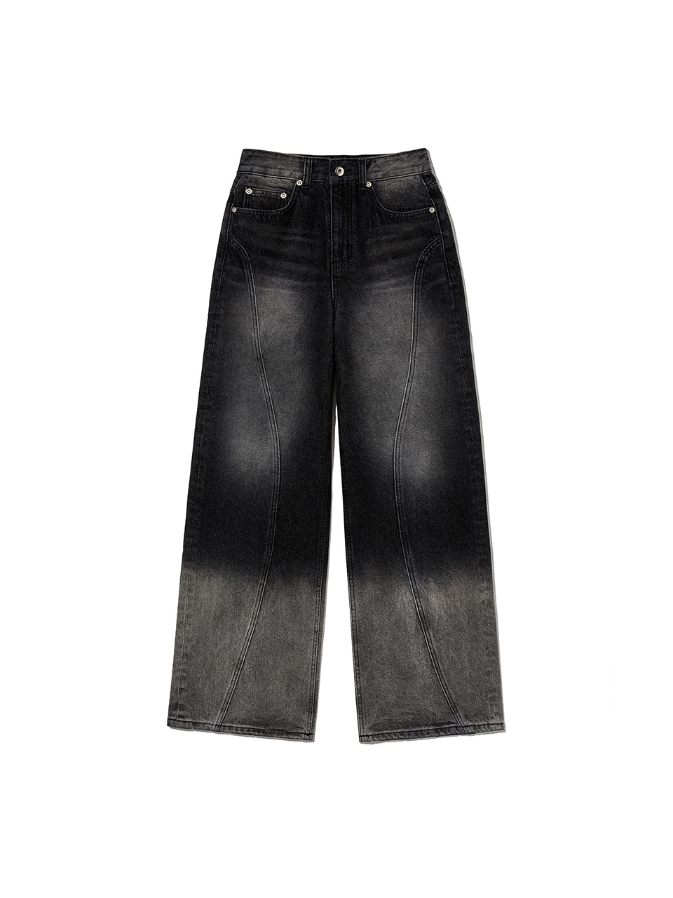 デニム・ジーパン Shirring bootscut pants BLACK Shirring bootscut pants BLACK | ファッション通販サイト NUGU