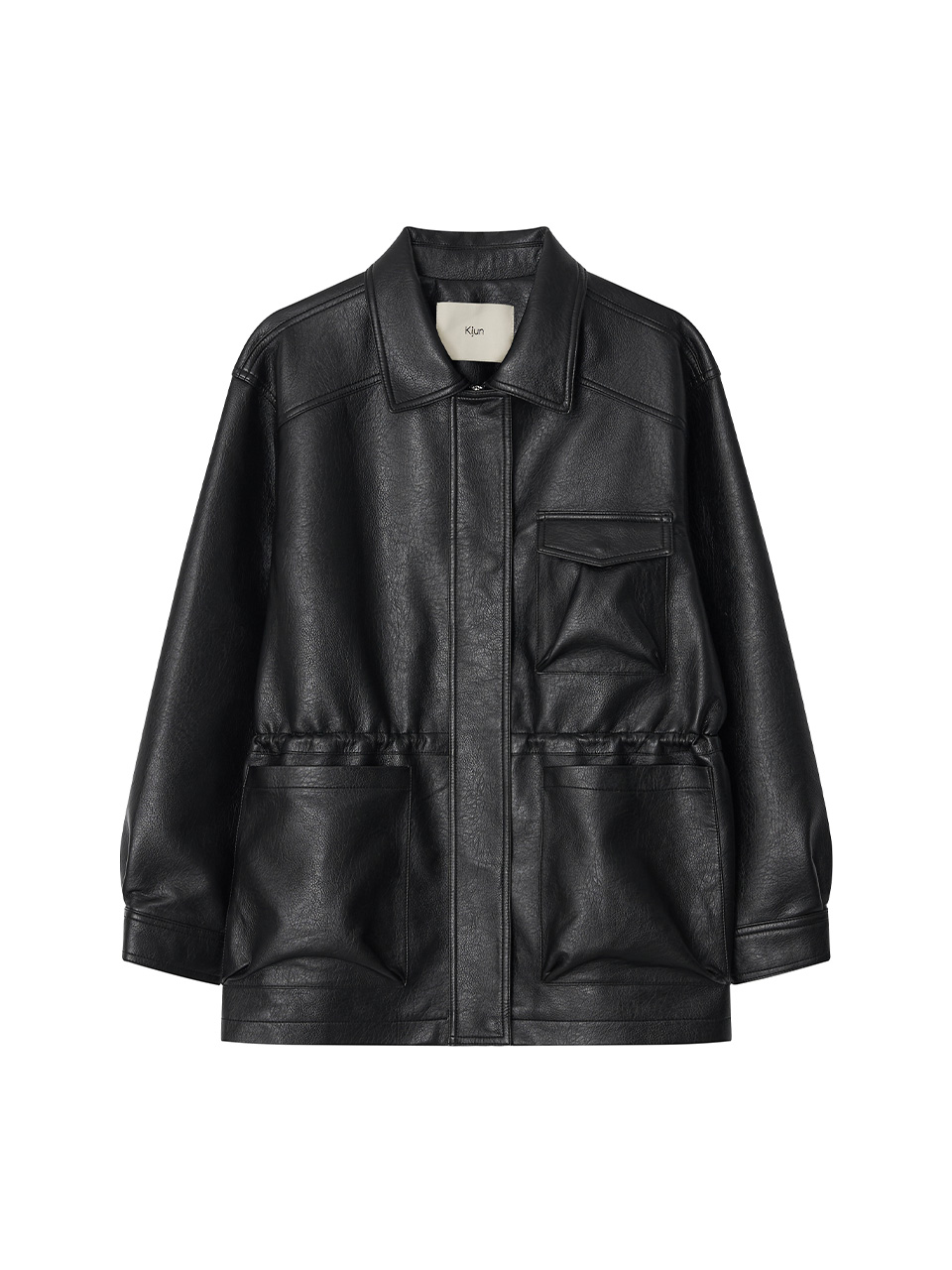 Oversized Leather Jacket Black | ファッション通販サイト NUGU