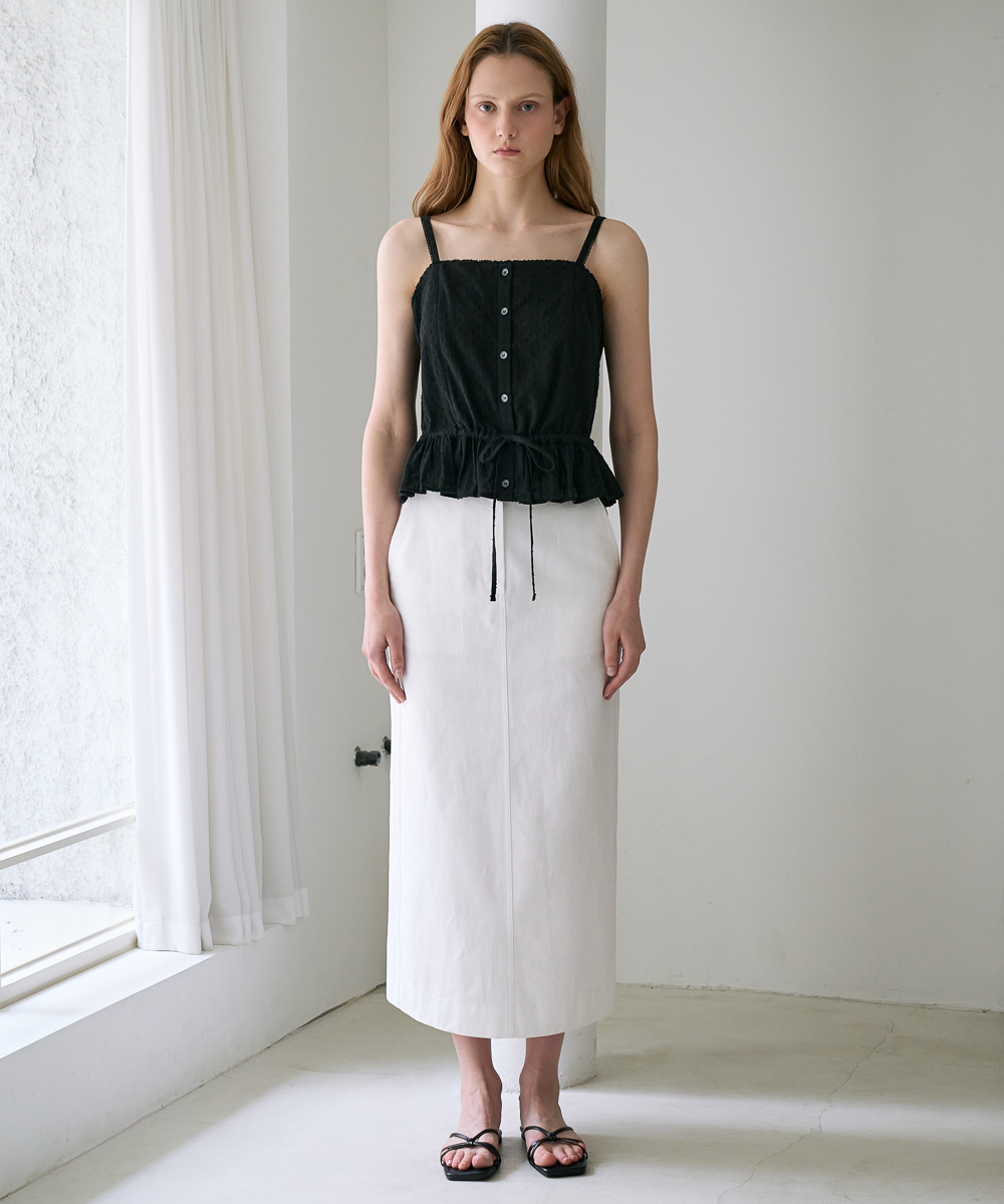 Lace String Sleeveless [Black] | ファッション通販サイト NUGU
