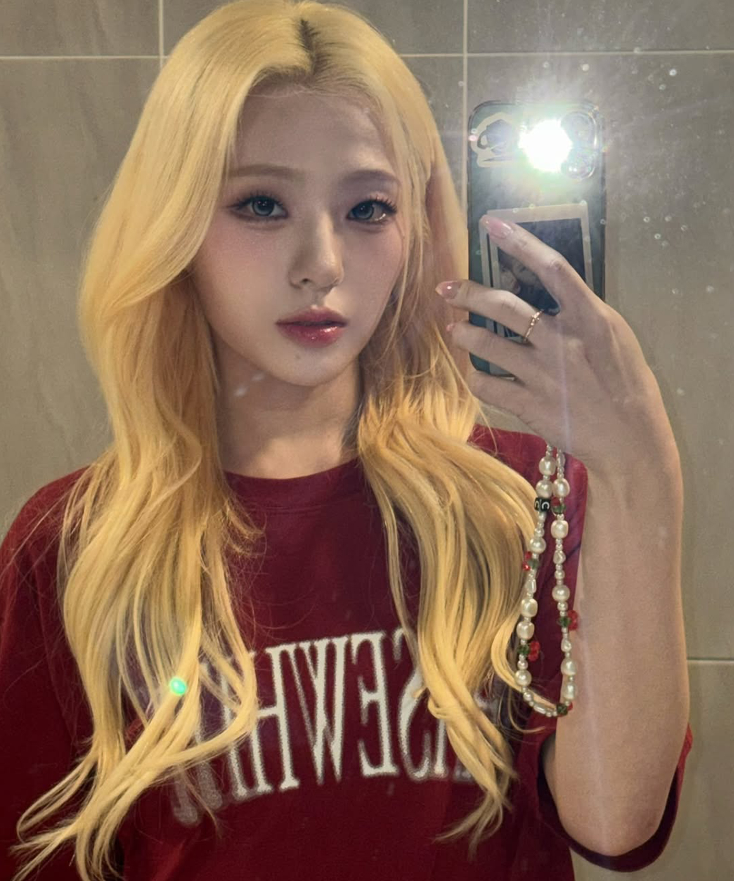 [PHASE_0] BLUR DIVE LOGO TEE_BURGUNDY / 8802026-ST05