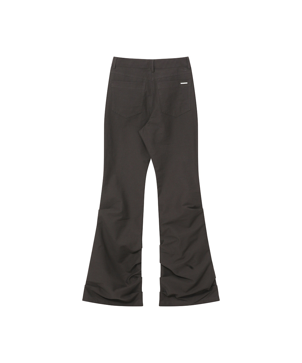 【COLOR iN ID】Cotton Shirring Bootcut Pants COLOR iN ID】Cotton Shirring Bootcut Pants