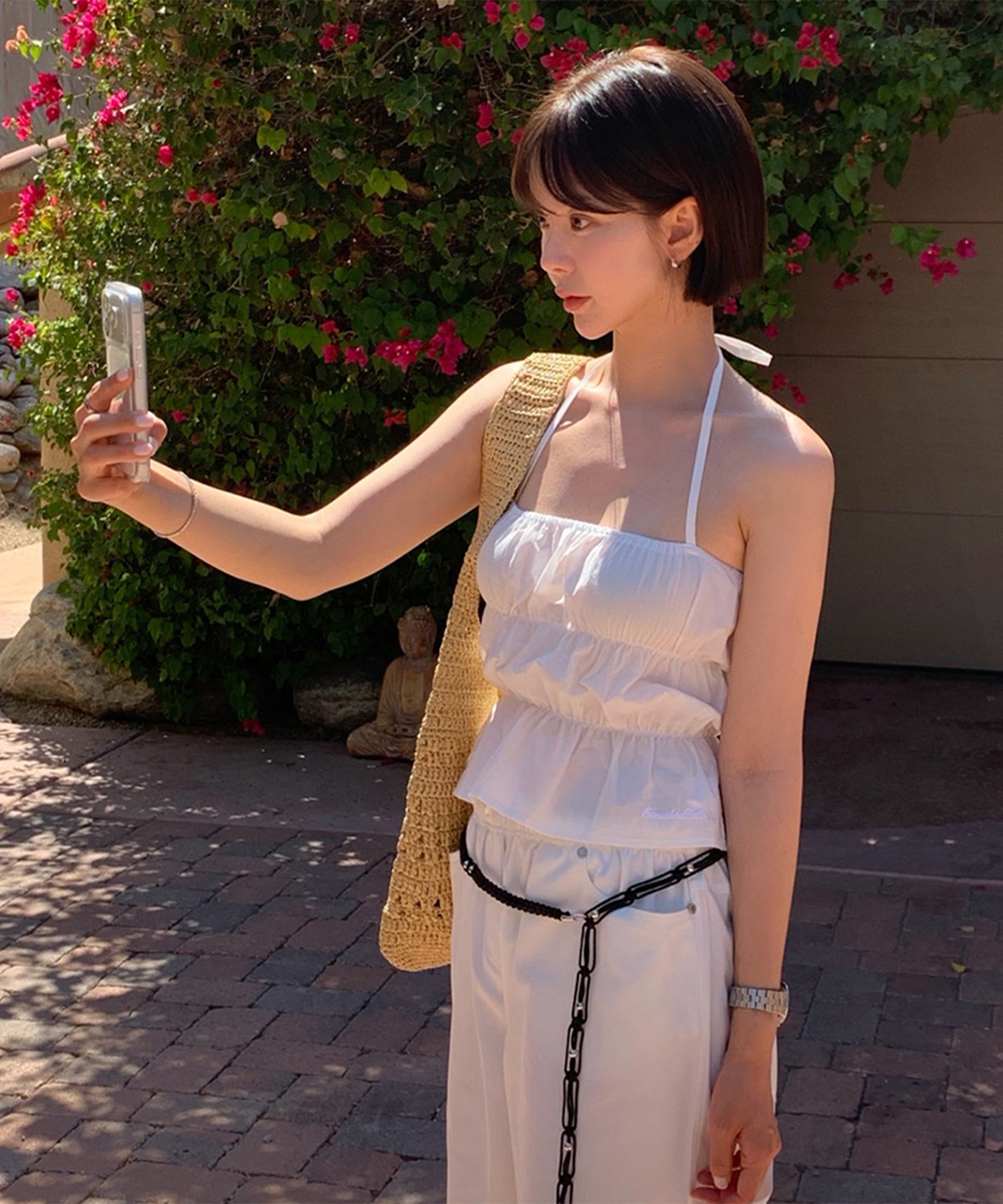 Bay Halter Blouse - Ivory