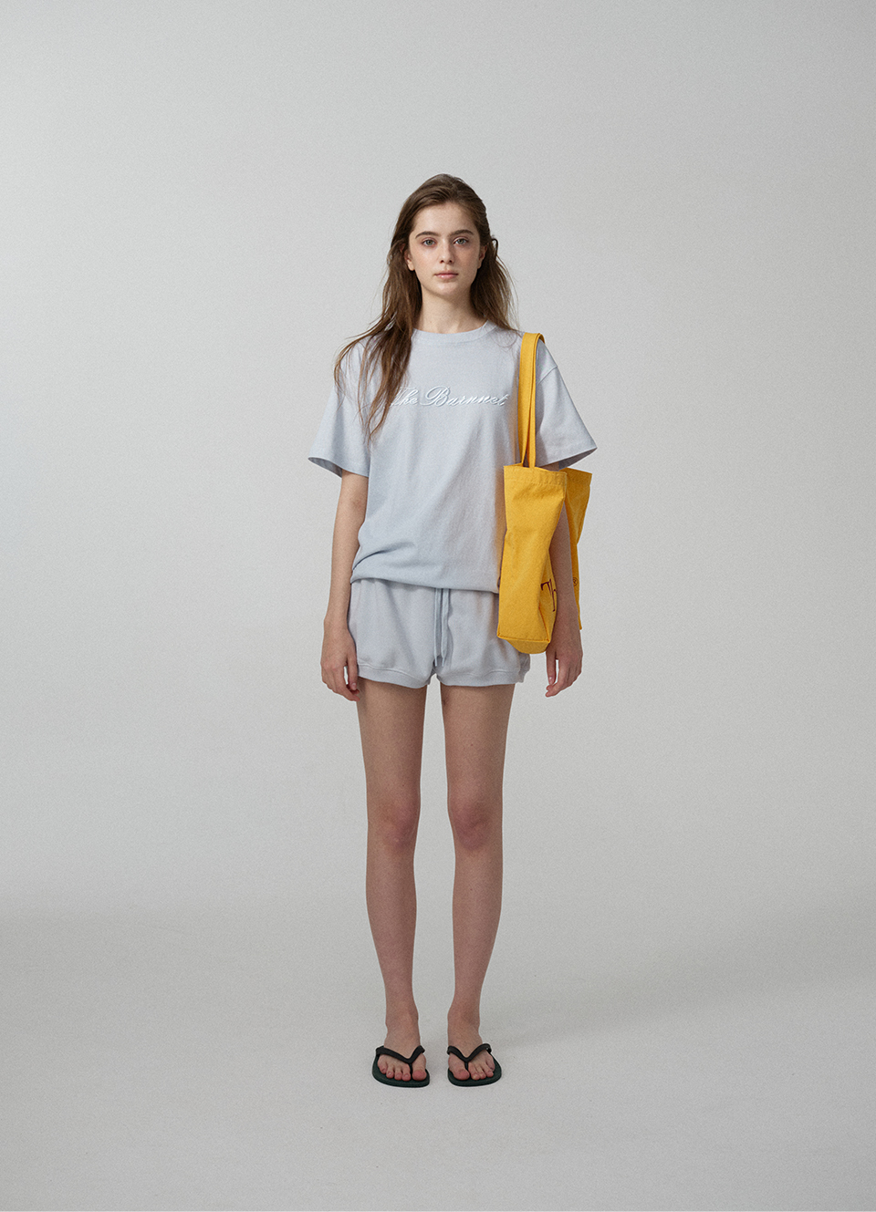 Belen Sweat Drawstring Shorts_Light Blue