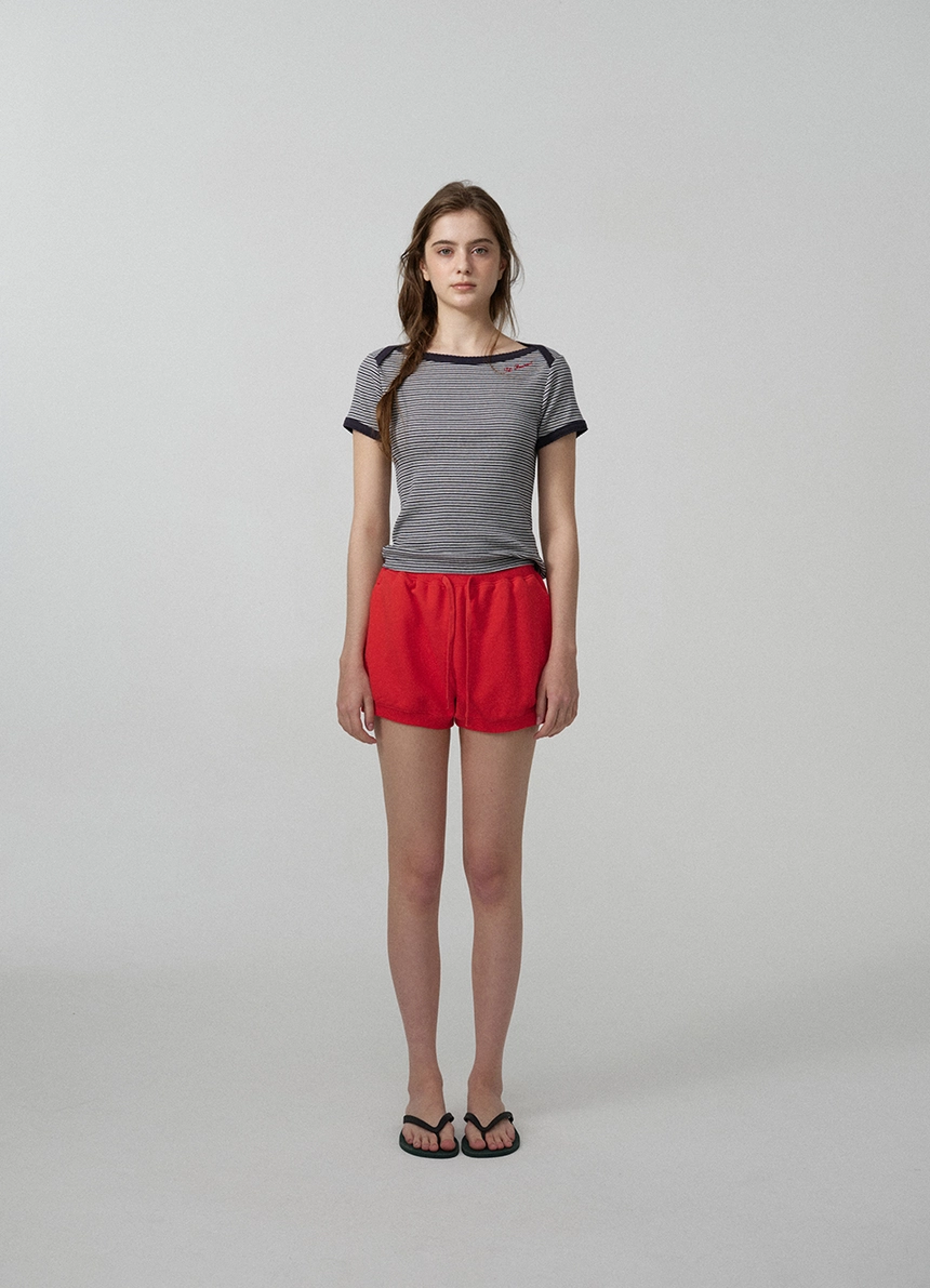 Belen Sweat Drawstring Shorts_Red_01.jpg