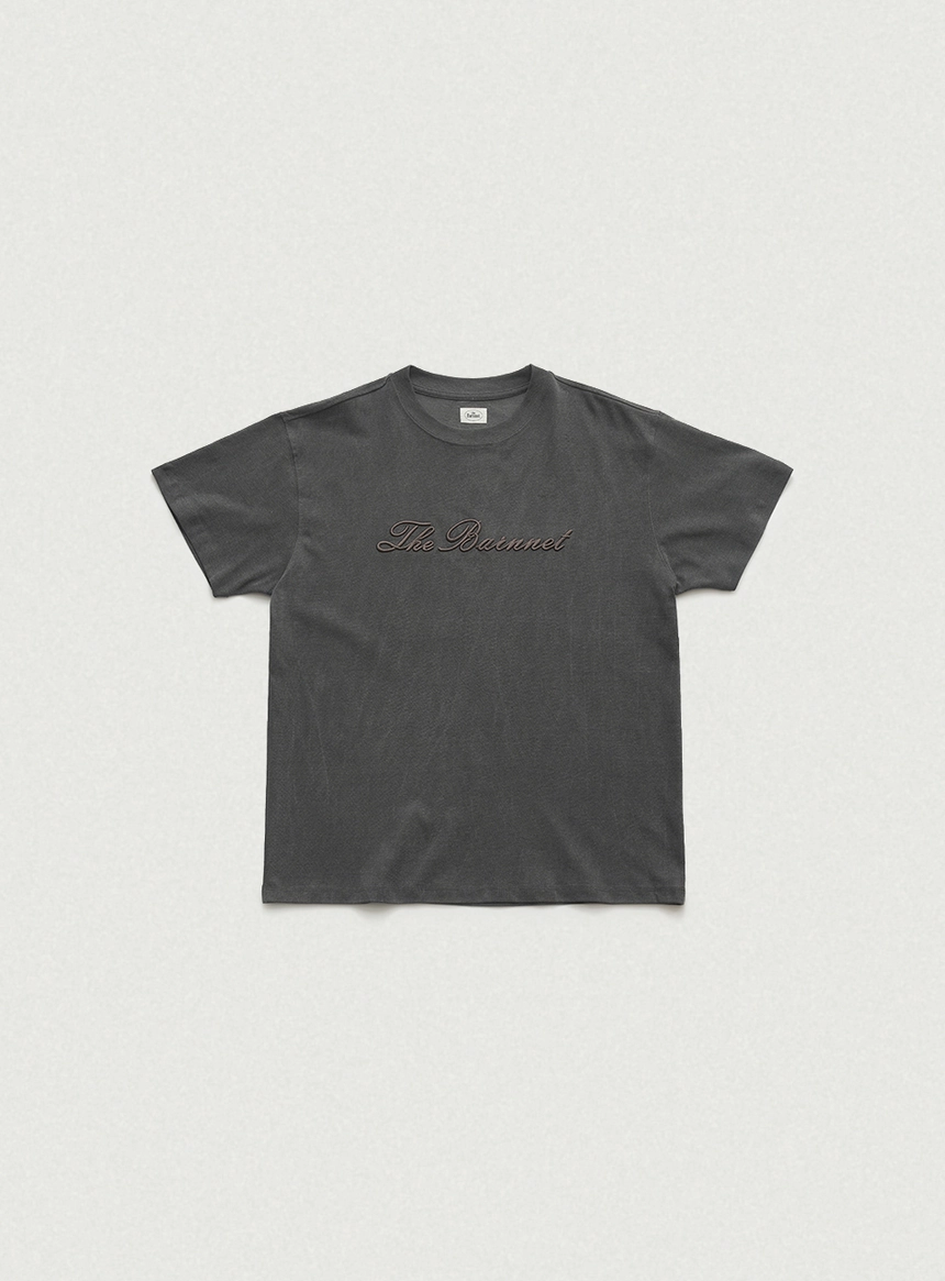Benny Script Logo T-shirt_Charcoal_00.jpg