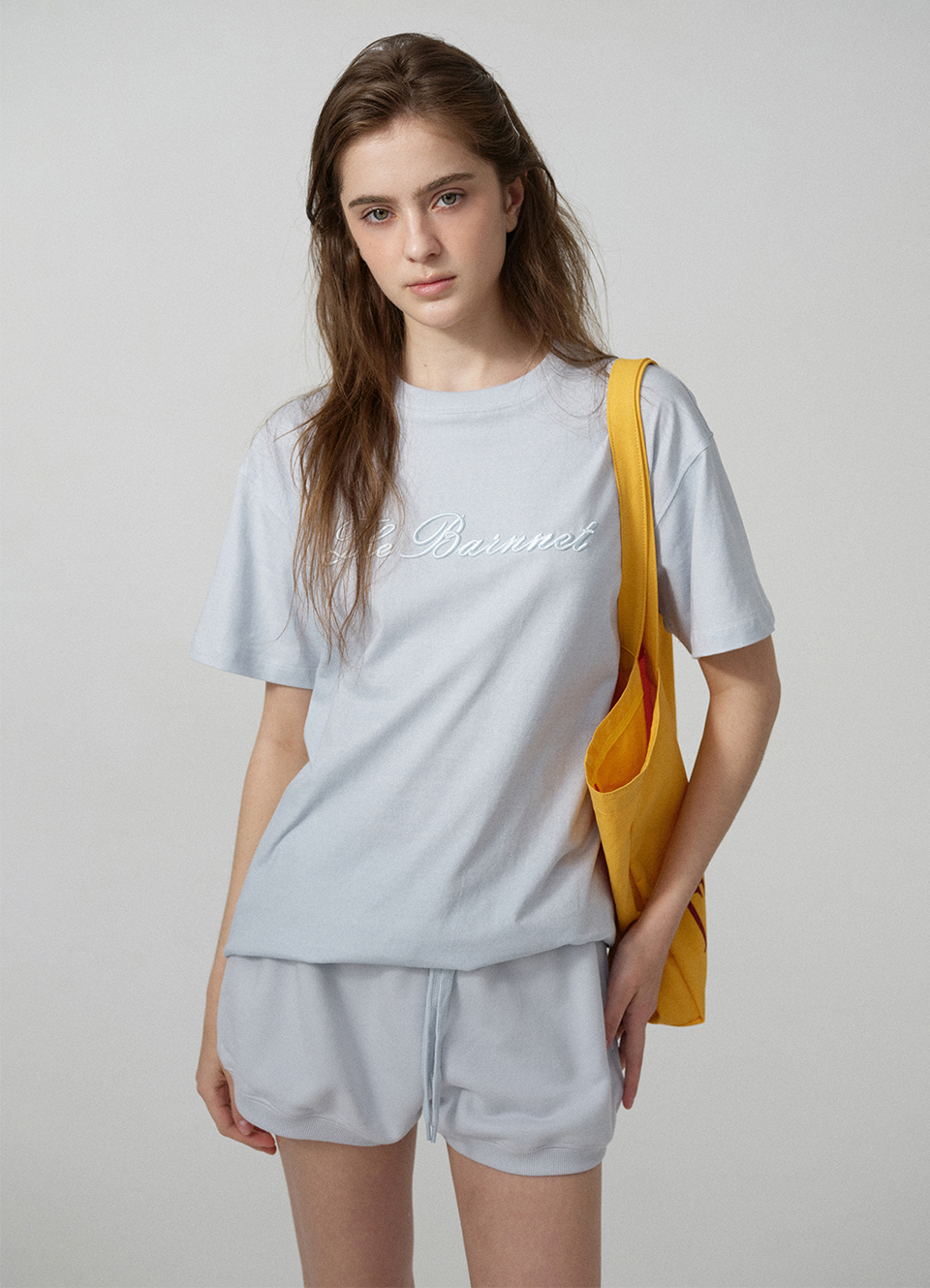 Benny Script Logo T-shirt_Light Blue
