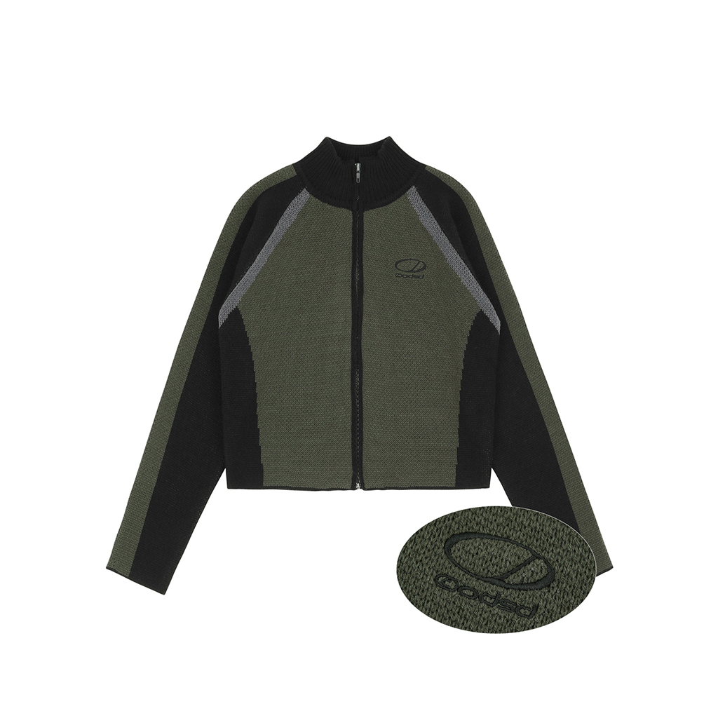 アウターその他 Odd Studio Biker knit zip-up jacket KHAKI Biker Knit Zip-Up Jacket - khaki | ファッション通販サイト NUGU