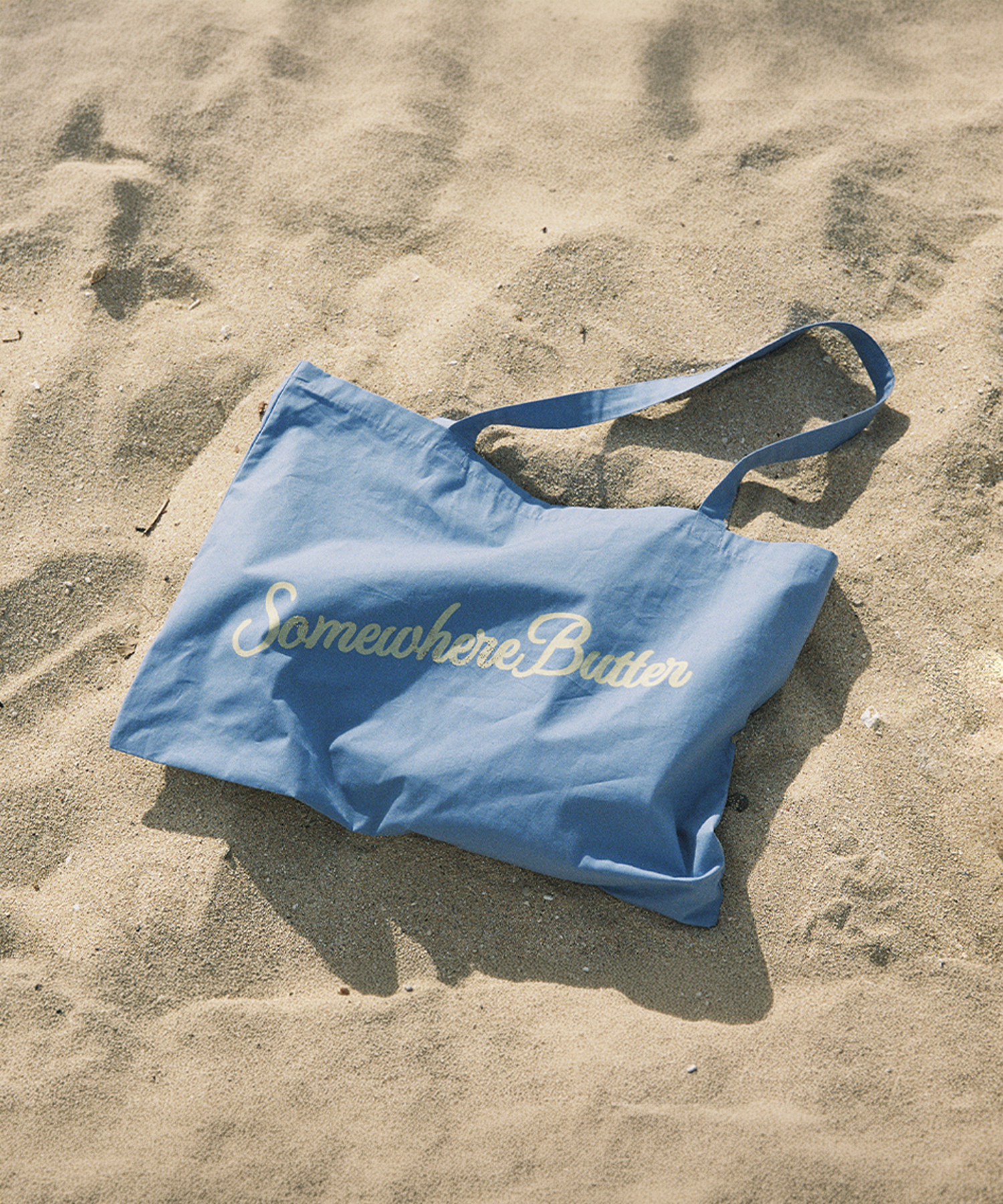 Bold Logo Cotton Bag - Blue