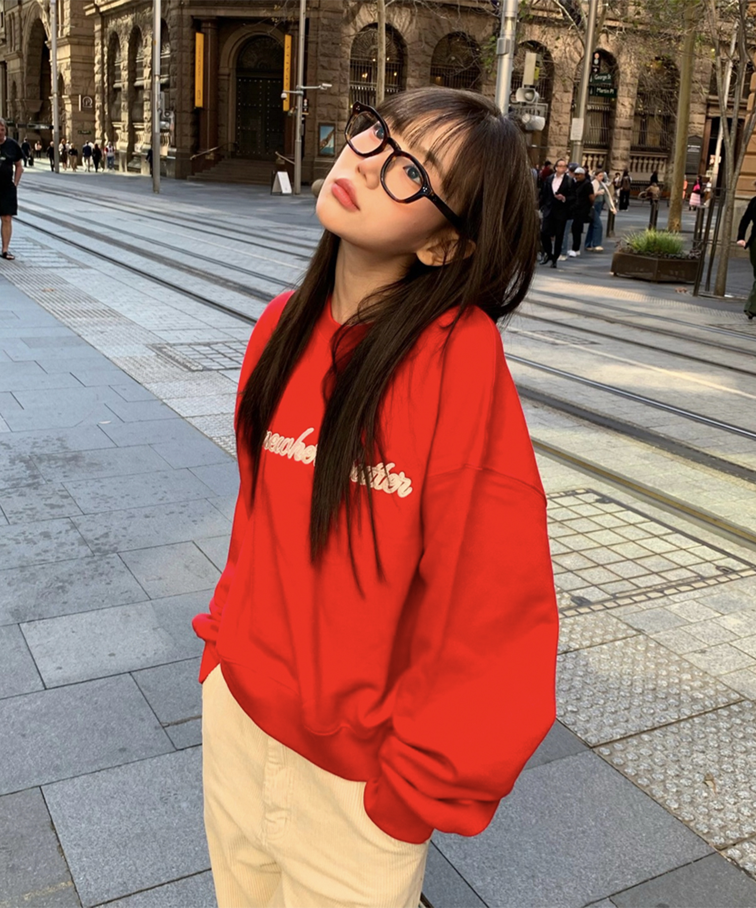 Bold Logo Sweatshirt - Red