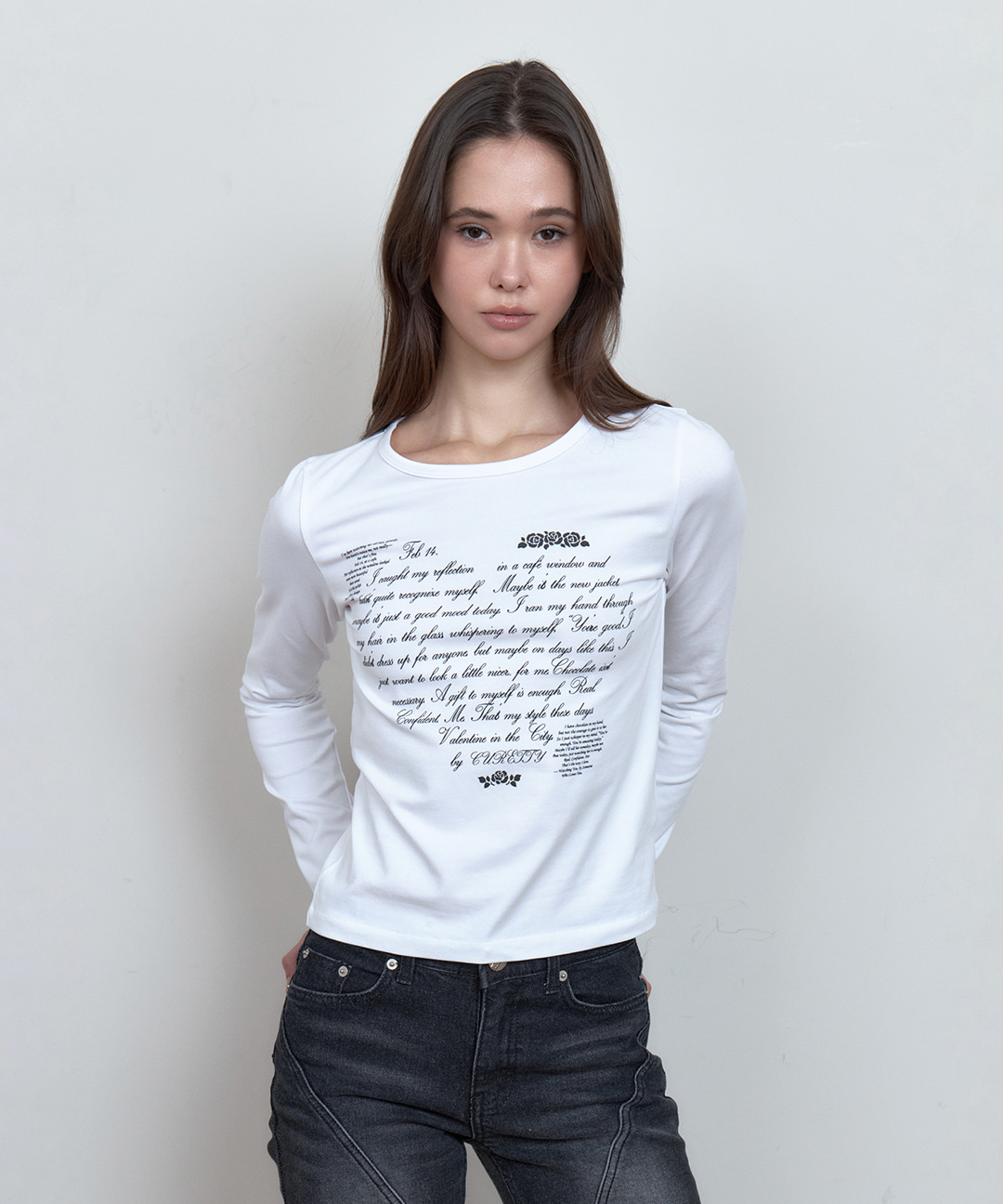 C LOVE LETTER GRAPHIC T-SHIRT_WHITE | ファッション通販サイト NUGU