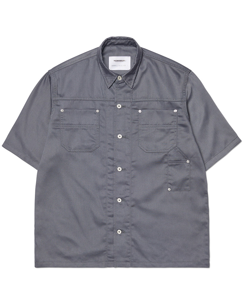 ★NOMANUAL★C.P WORK SHIRT C.P WORK SHIRT - CHARCOAL | ファッション通販サイト NUGU