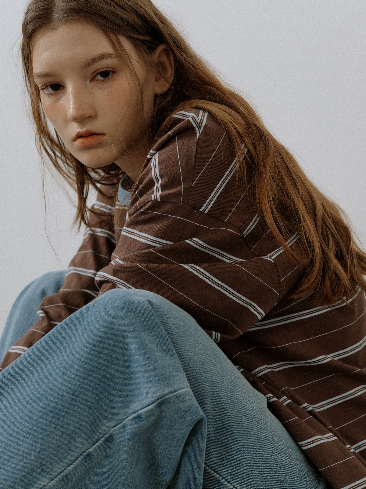 Classic stripe ringer t-shirt [FRSP05LT14]_Brown